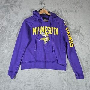 Minnesota‎ Vikings Sweatshirt Womens Medium Purple Hooded NFL Sportwear Active